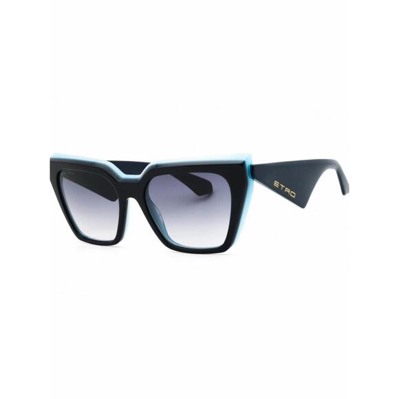 New Etro ETRO0096/G/S 0ZX99O Blue and Light Blue Cat-Eye Sunglasses Authentic main image 5